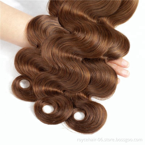 Body Wave weft Brown Hair extension  Brazilian Hair Bundles Human Hair Wavy